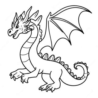 Majestic Ice Dragon In Flight Coloring Page 14462-11854