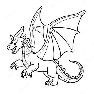 Majestic Ice Dragon In Flight Coloring Page 14462-11855