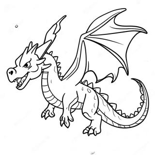 Majestic Ice Dragon In Flight Coloring Page 14462-11856