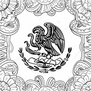 Vibrant Mexican Flag Coloring Page 14482-11870