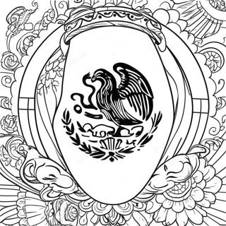 Vibrant Mexican Flag Coloring Page 14482-11872