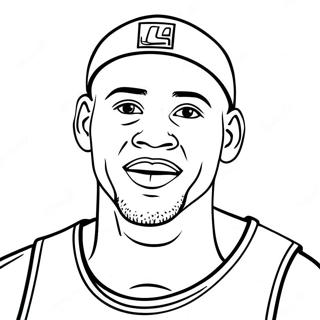 Colorful Nba Basketball Player Coloring Page 14502-11887