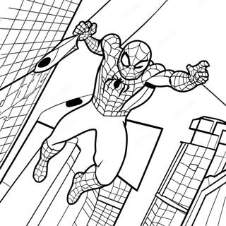 Web Slinging Spidey Coloring Page 14522-11897