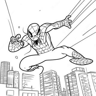 Web Slinging Spidey Coloring Page 14522-11899