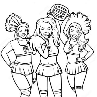 49ers Cheerleaders Coloring Page 1452-1273