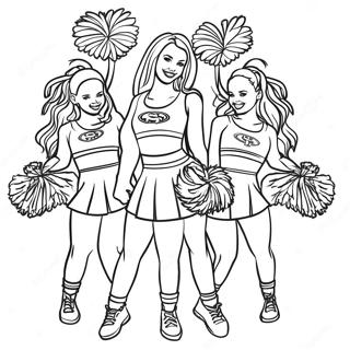 49ers Cheerleaders Coloring Page 1452-1274