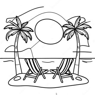 Beach Sunset Coloring Page 14541-11916