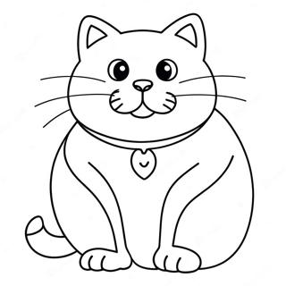 Fat Cat Coloring Pages