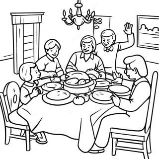 Thankful Family Gathering Coloring Page 14571-11938