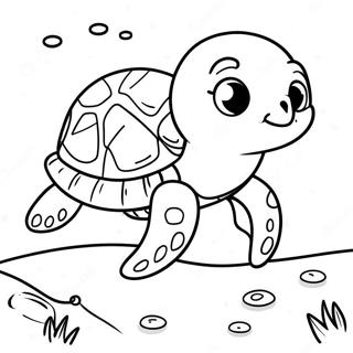 Cute Baby Sea Turtle Coloring Page 14582-11949