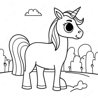 Adventurous Roblox Girl With Unicorn Coloring Page 14602-11961