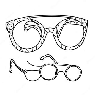 Glasses Coloring Pages