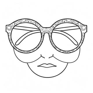 Glasses Coloring Page 14611-11975