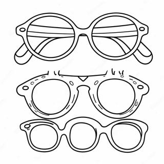 Glasses Coloring Pages