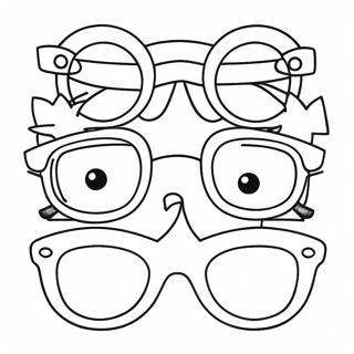 Funny Glasses Coloring Page 14612-11970