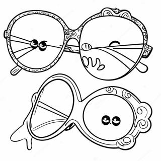 Funny Glasses Coloring Page 14612-11972