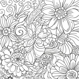 Vintage Floral Patterns Coloring Page 1461-1278