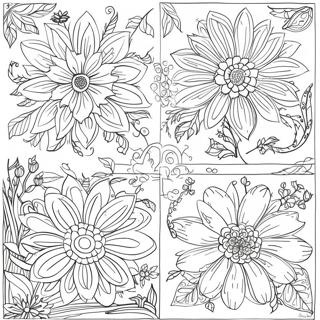 Vintage Floral Patterns Coloring Page 1461-1279