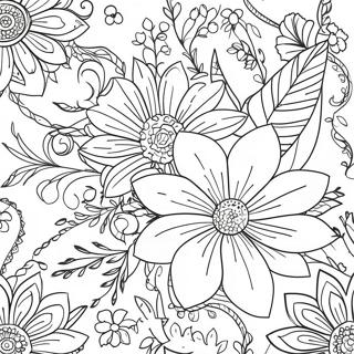 Vintage Floral Patterns Coloring Page 1461-1280