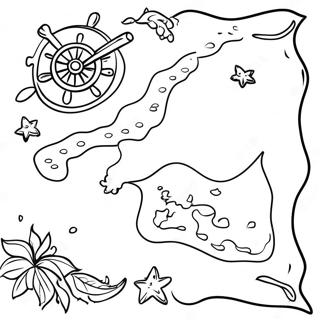 Treasure Map Coloring Pages