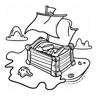 Pirate Treasure Map Coloring Page 14622-11983