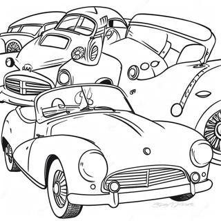 Vintage Cars Coloring Page 1462-1282