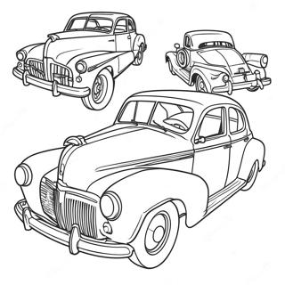 Vintage Cars Coloring Page 1462-1283