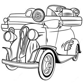 Vintage Cars Coloring Page 1462-1284