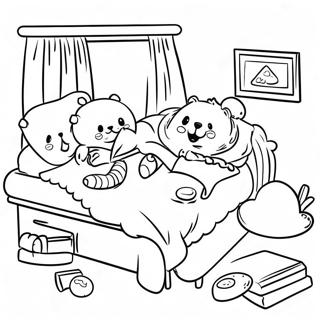 Sleepover Coloring Pages