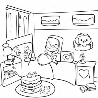 Cozy Sleepover Scene Coloring Page 14632-11986