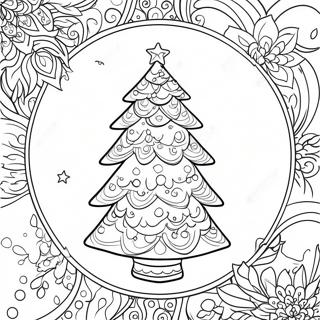 Festive Christmas Tree From Different Cultures Coloring Page 14652-12008