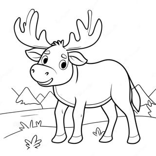 Tyrone The Friendly Moose Coloring Page 14662-12014