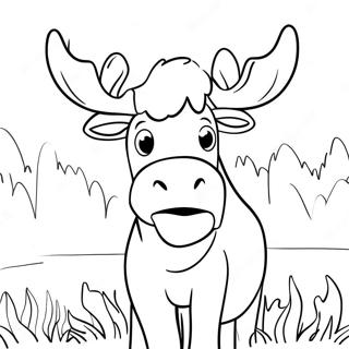 Tyrone The Friendly Moose Coloring Page 14662-12015