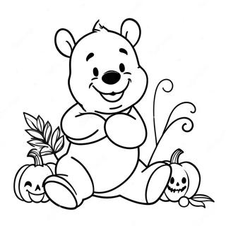 Winnie The Pooh Halloween Coloring Pages