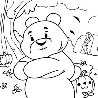 Winnie The Pooh Halloween Coloring Page 14671-12018