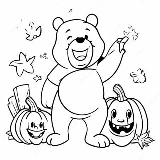 Winnie The Pooh Halloween Coloring Page 14671-12019