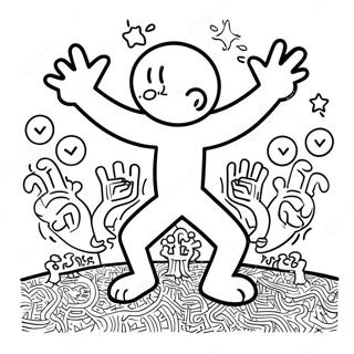 Keith Haring Coloring Page 14691-12034