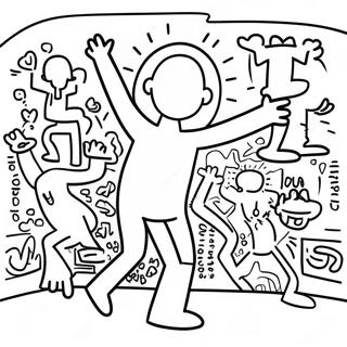 Keith Haring Coloring Page 14691-12036