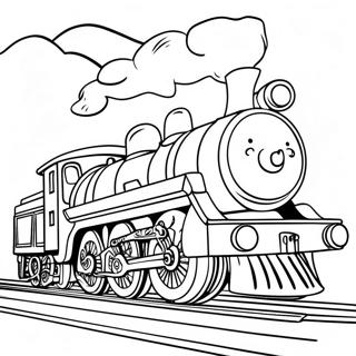 Choo Choo Charles With Colorful Train Cars Coloring Page 14702-12044