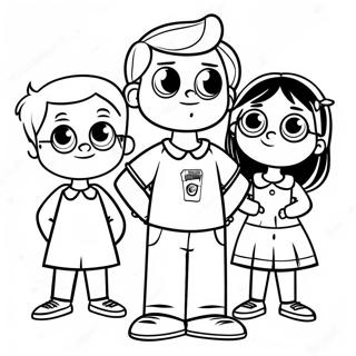 Loud House Family Portrait Coloring Page 1472-1287