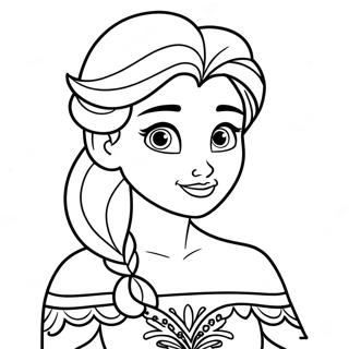 Frozen 2 Elsa With Hair Down Coloring Page 14731-12067