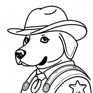 Sheriff Labrador Coloring Pages