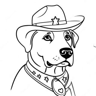 Sheriff Labrador Coloring Page 14741-12074