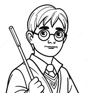 Harry Potter With Wand Coloring Page 14752-12082