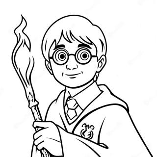 Harry Potter With Wand Coloring Page 14752-12083