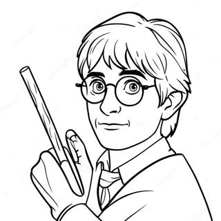 Harry Potter With Wand Coloring Page 14752-12084