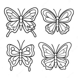 Butterfly Life Cycle Stages Coloring Page 14761-12094