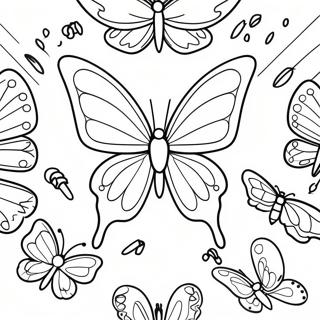 Colorful Butterfly Transformation Coloring Page 14762-12091