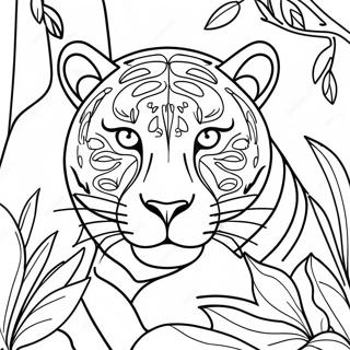 Majestic Panther In Jungle Coloring Page 14782-12110