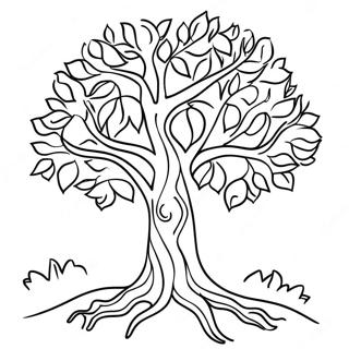 Tu Bishvat Tree Coloring Page 14831-12146